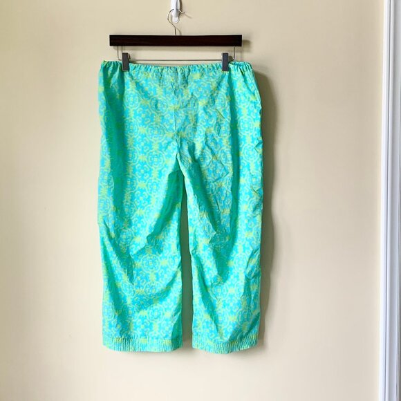 Victoria's Secret Cotton Pajama Pants, Blue & Green, Size Small - Picture 2 of 8